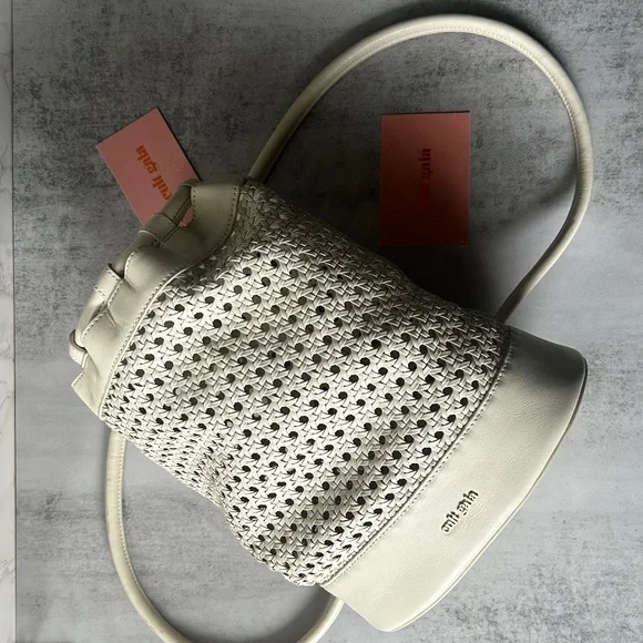 Cult Gaia Fifi Backpack in White Leather New Women's Bag - Picture 6 of 10